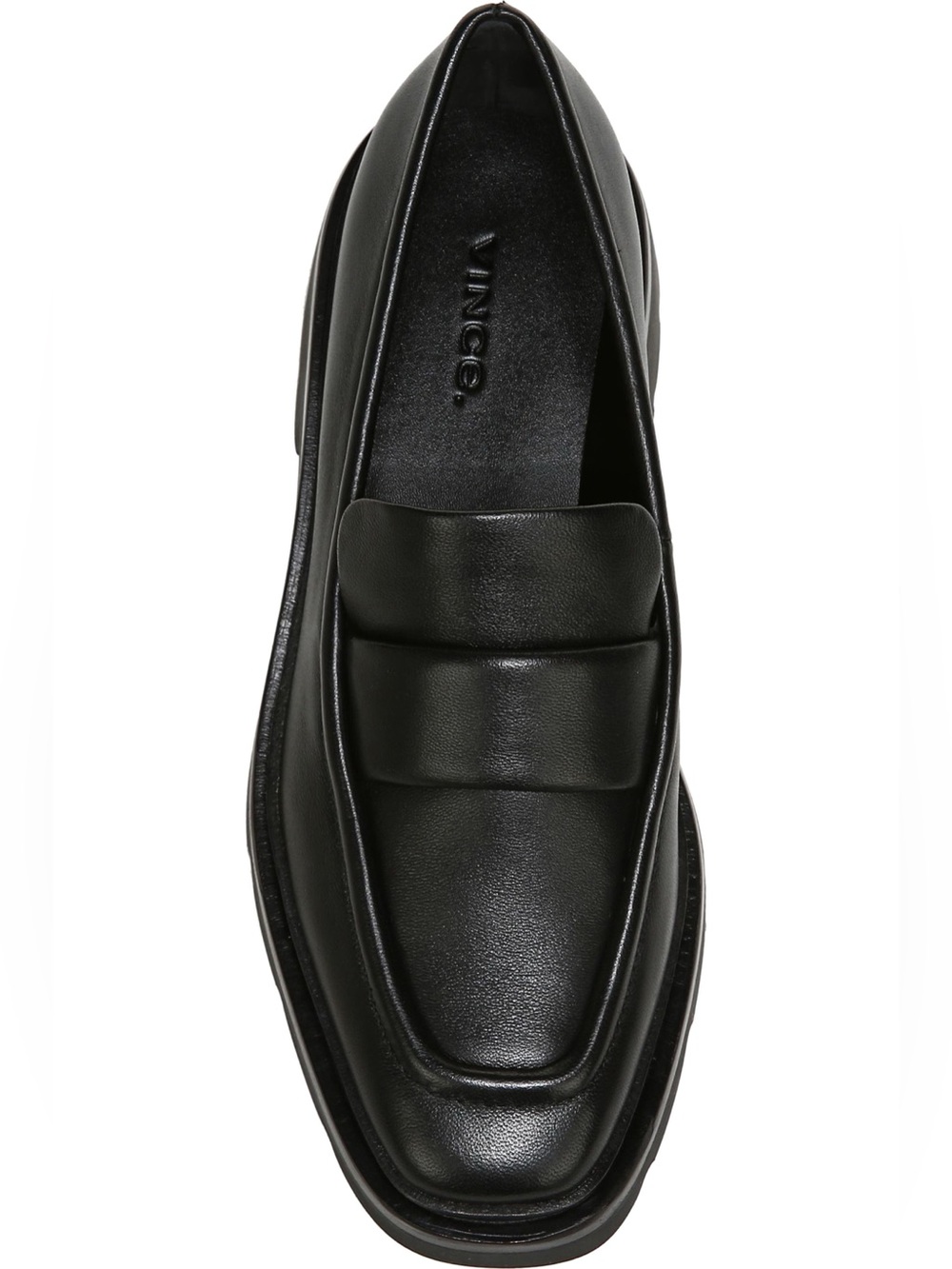 Vince Robin Lug Black Leather Classic Loafer